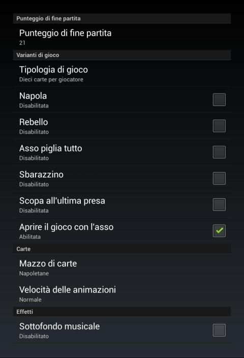 Scopone screenshot 1