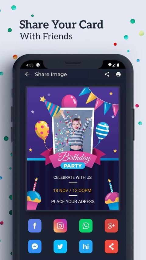 ikon Birthday Invitation Card Maker : Invitation Maker