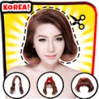 Kpop hairstyles photo editor - Korean hair styler on 9Apps