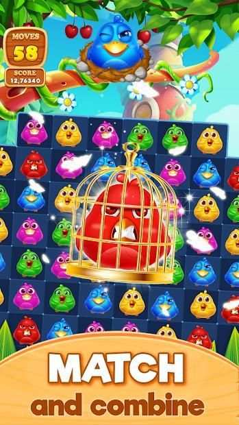 Bird Blast Match 3 स्क्रीनशॉट 1