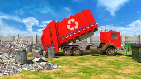 Trash Truck Driving Simulator 2018 screenshot 7
