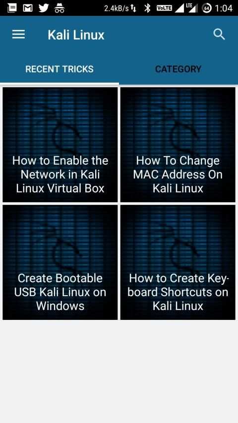 Kali Linux स्क्रीनशॉट 1