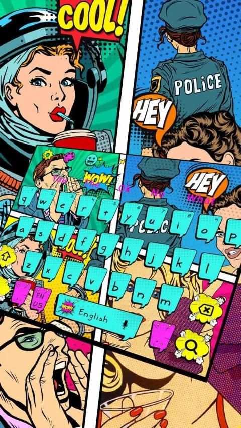 Pop Art Comics Keyboard Theme स्क्रीनशॉट 3