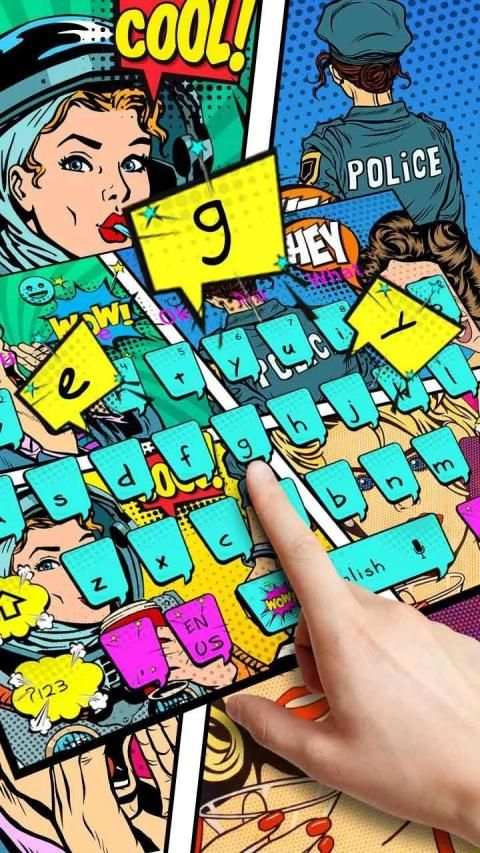 Pop Art Comics Keyboard Theme स्क्रीनशॉट 2
