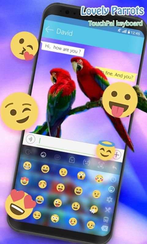 Lovely Parrots Keyboard Theme screenshot 3