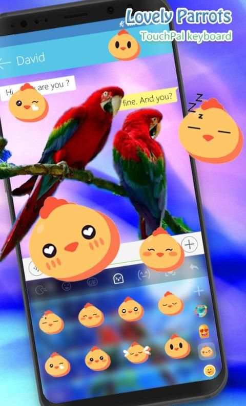 Lovely Parrots Keyboard Theme screenshot 2