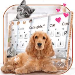 Cute Furry Dog Cat Keyboard