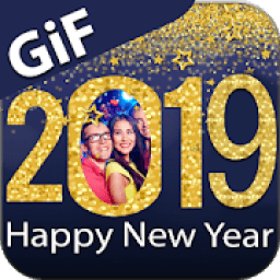 ikon Happy New Year 2019 GIF Photo Frames