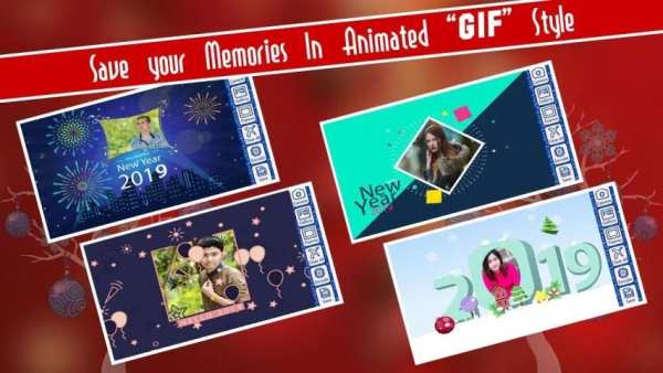 Happy New Year 2019 GIF Photo Frames स्क्रीनशॉट 6
