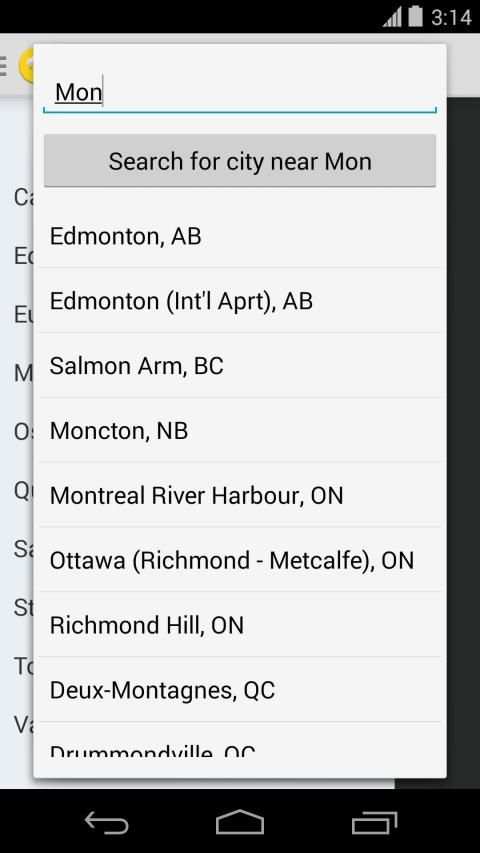 Weather Canada screenshot 1