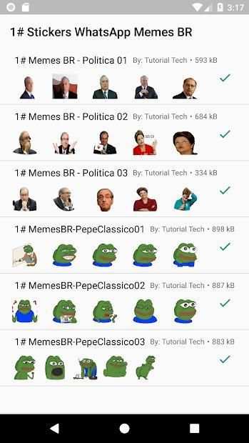 1# Stickers WhatsApp Memes BR By:Tutorial Tech screenshot 7
