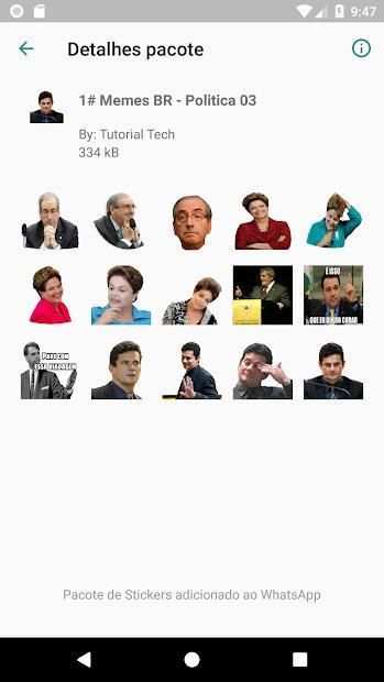 1# Stickers WhatsApp Memes BR By:Tutorial Tech screenshot 4