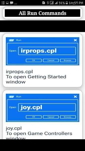 Windows Run Commands screenshot 1