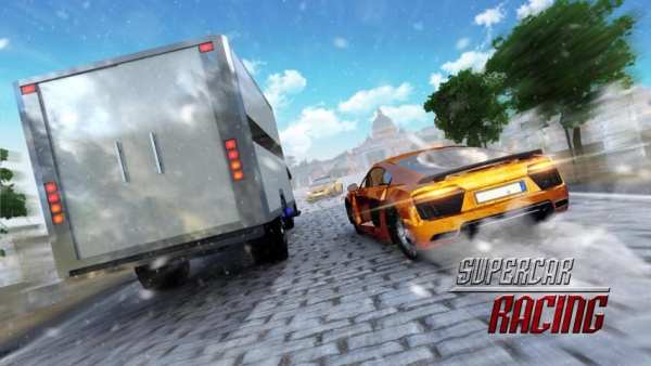 SuperCar Racing - चरम यातायात रेसिंग खेल स्क्रीनशॉट 1