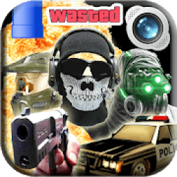 Gaming Photo Editor: Night Vision Shooter Sticker आइकन