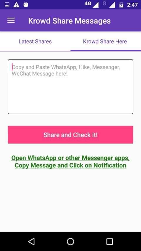 Krowd Share - WhatsApp, Messenger, WeChat, Hike .. screenshot 3