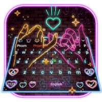 Neon Pink Promise Keyboard Theme