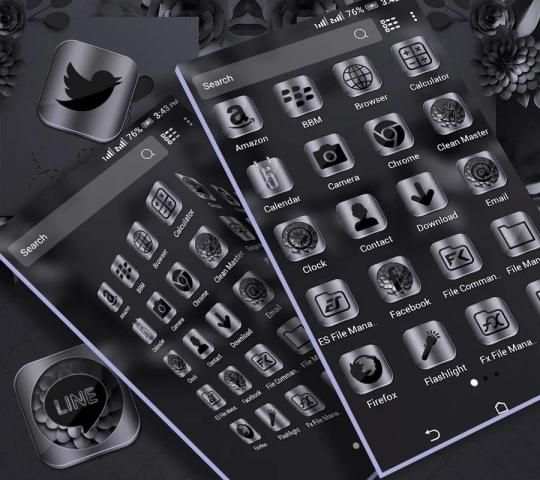 Night Mode Launcher Theme स्क्रीनशॉट 4