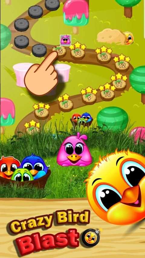 Crazy birds blast - match birds game स्क्रीनशॉट 1