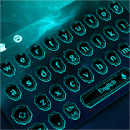 Cool Blue Neon Light Keyboard आइकन