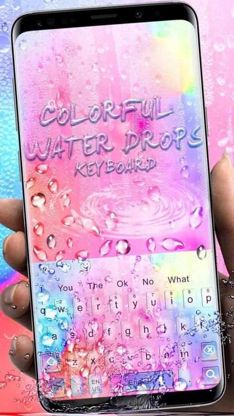 Colorful Water Drop Keyboard Theme स्क्रीनशॉट 1