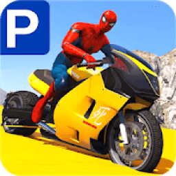 ikon Superhero Bike Parking: Extreme Stunts Racing Game