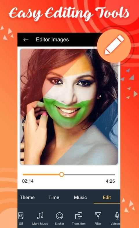 Republic Day Video Maker 2019 - Slideshow Maker स्क्रीनशॉट 3