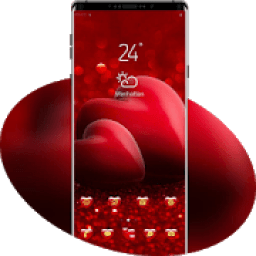 Red shining 3d effect love theme आइकन