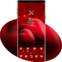 Red shining 3d effect love theme