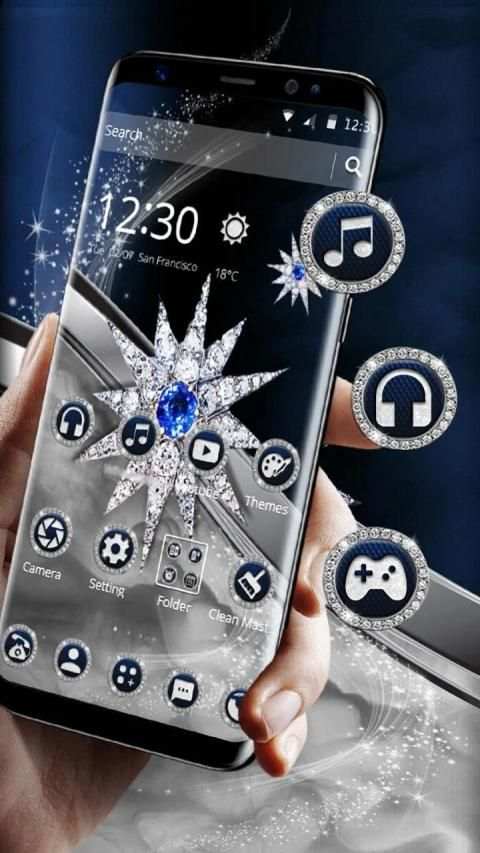 Tema berlian berkilau screenshot 4