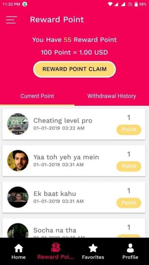 Android Video Status App With Rewards Points screenshot 2