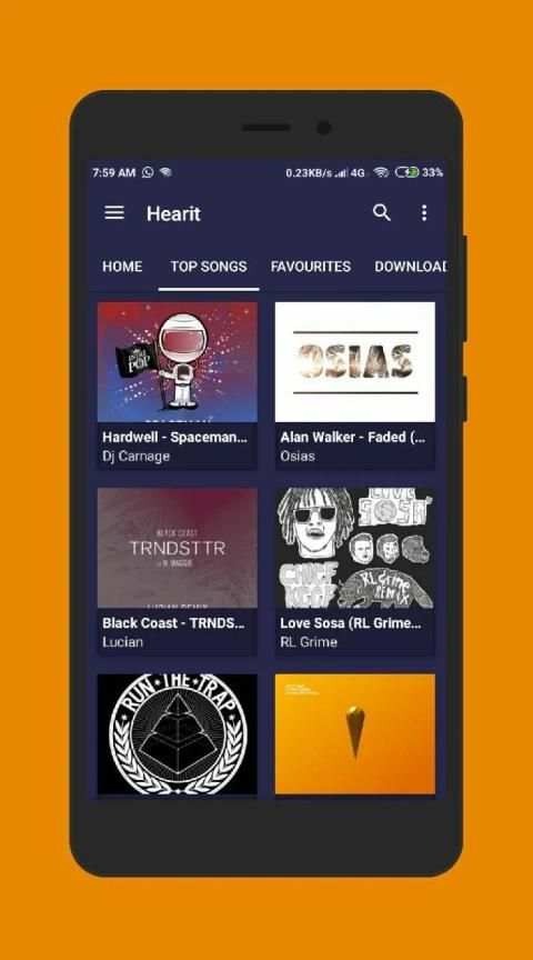 Hearit Music Player - No Ads स्क्रीनशॉट 1