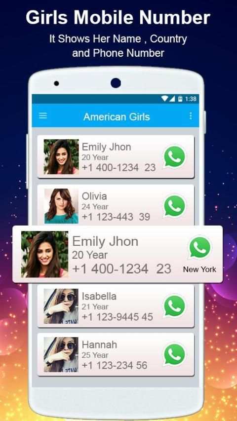 Girls Mobile Numbers:Search Girlfriend स्क्रीनशॉट 2