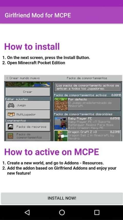 Girlfriend Mod for MCPE screenshot 2