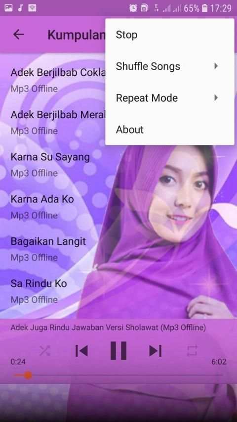 Adek Berjilbab Ungu स्क्रीनशॉट 1