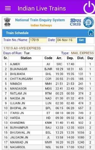 Indian Live Trains screenshot 1
