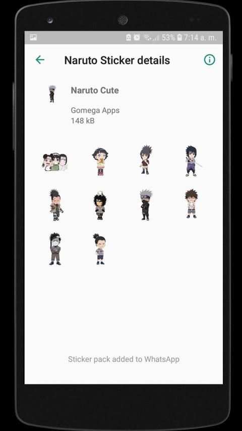 Naruto Stickers para Whatsapp screenshot 2