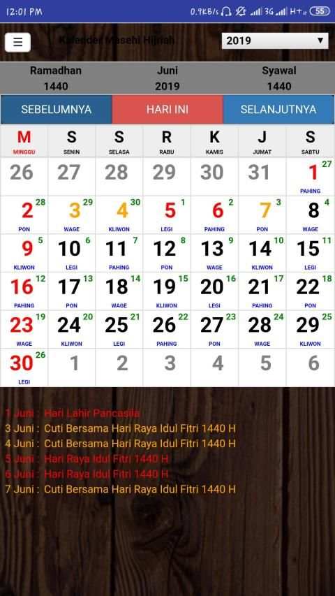 Kalender Jawa 2019 скриншот 2