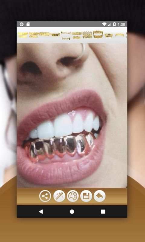 Gold Teeth Photo Editor स्क्रीनशॉट 2