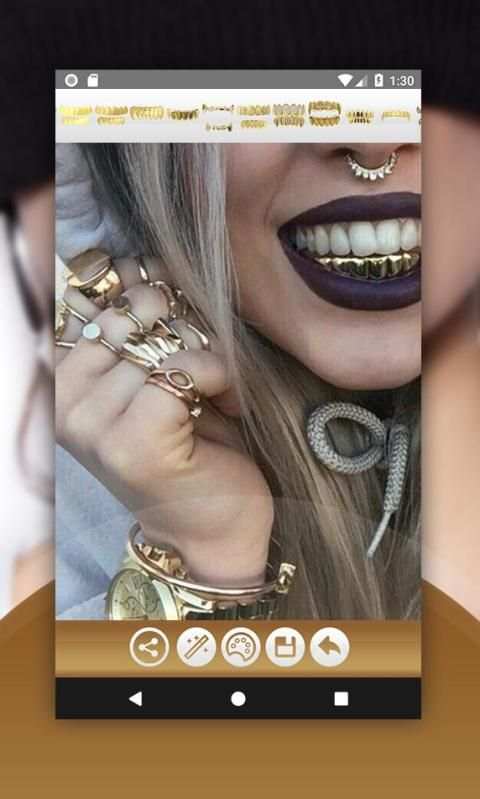 Gold Teeth Photo Editor स्क्रीनशॉट 1