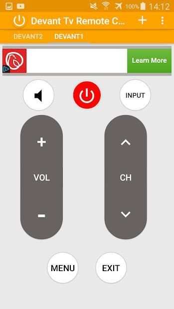 Devant Tv Remote Control screenshot 2