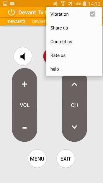 Devant Tv Remote Control screenshot 1