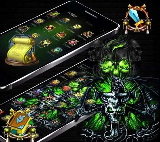 Skull Horror Launcher Theme screenshot 3