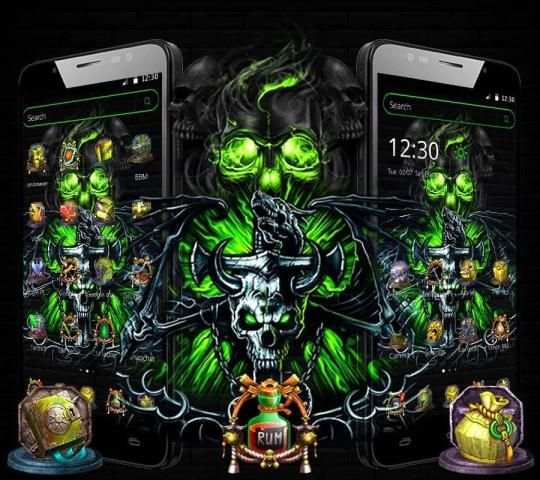 Skull Horror Launcher Theme screenshot 4