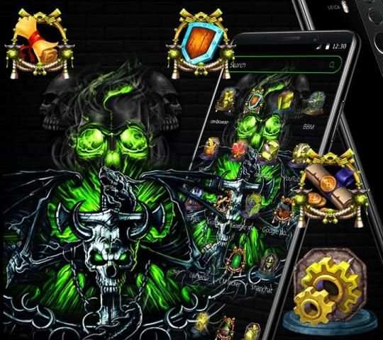 Skull Horror Launcher Theme screenshot 1