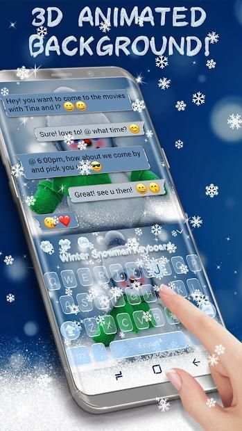 Winter Snowman Keyboard Theme screenshot 2