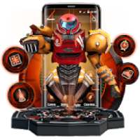 3D Iron Tech Robot Launcher Theme