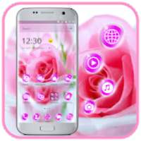 Pink Beautiful Rose Love Theme आइकन