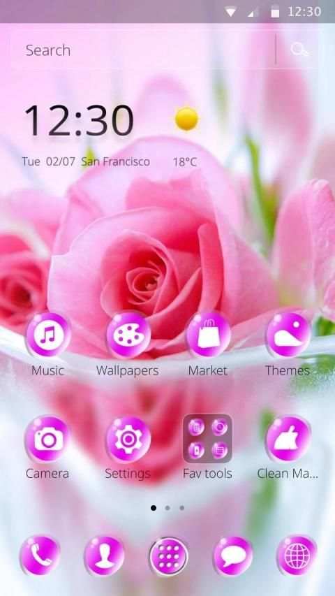 Pink Beautiful Rose Love Theme स्क्रीनशॉट 8