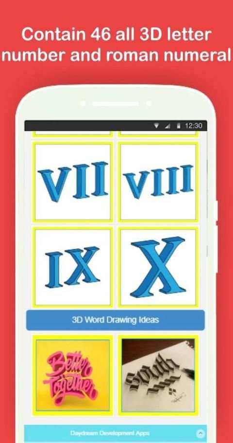 Draw 3D Alphabet Letters & Numbers Step by Step screenshot 4